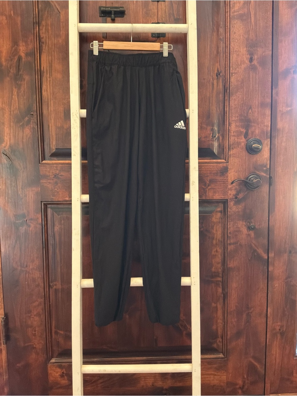adidas Black Kids Track Pants with Logo